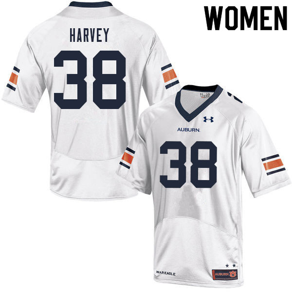 Women's Auburn Tigers #38 Ahmari Harvey White 2021 College Stitched Football Jersey